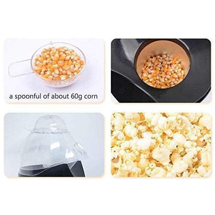 Electric Popcorn Maker Hot Air Popper Machine, Oil-Free, for Home Use