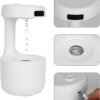 Anti-Gravity Water Droplet Humidifier, 800ml, Cool Mist, with Night Light, Auto-Shut Off, 2 Modes, Quiet Essential Oil Diffuser, for Home and Office, White