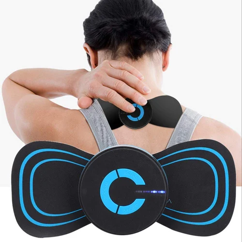 Mini Massager for Pain Relief, Portable Electric Body Massager Machine, EMS Muscle Stimulator, Butterfly Shape, for Back Neck Shoulder
